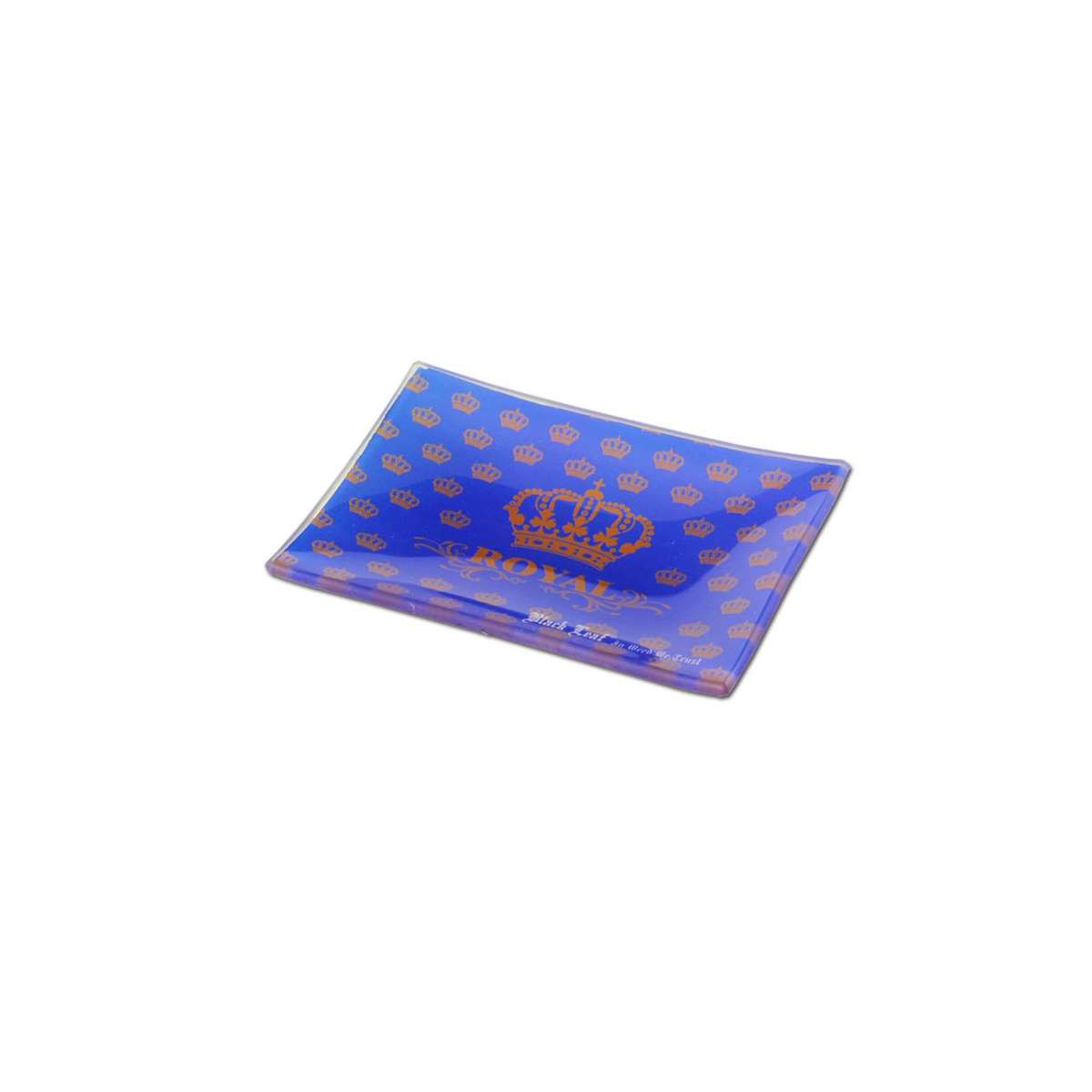 Black Leaf Rolling Tray aus Glas Royal